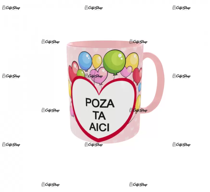 Happy birthday, model 1, cana din ceramica, 330ml, personalizata cu poza si text